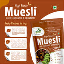 Health Ninja Dark Chocolate Muesli , 900 gms | High Protein Breakfast cereal
