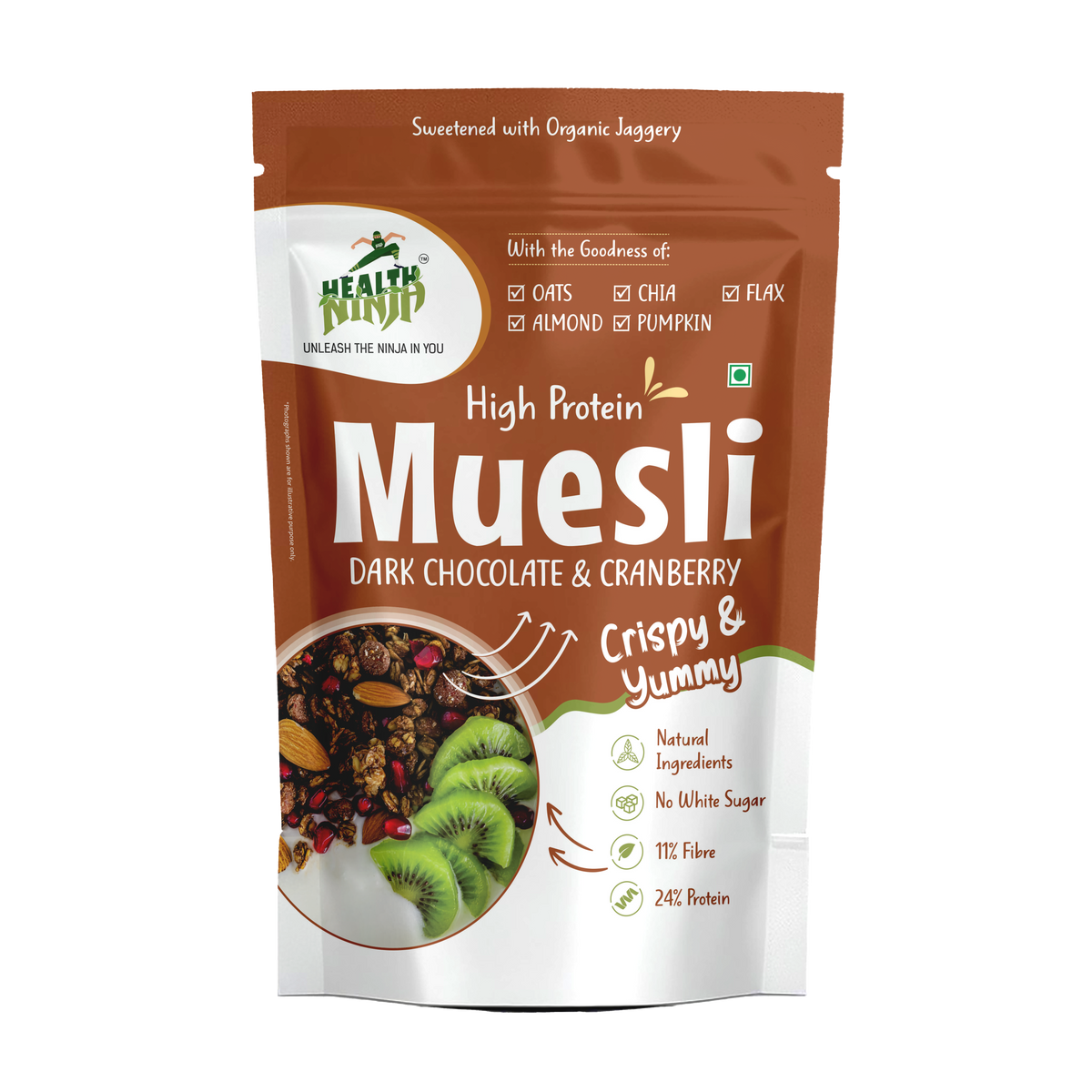 High Protein Dark Chocolate Muesli 900gm | Delicious