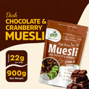 Health Ninja Dark Chocolate Muesli , 900 gms | High Protein Breakfast cereal