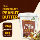 Health Ninja Dark Chocolate smooth Peanut Butter , 1 Kg | High Protein Chocolate flavor |